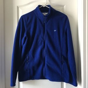 Vineyard Vines Navy Blue Fleece Zip Up
